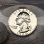 USA United States Silver Proof 1964 Washington Quarter 25 Cent Image 2