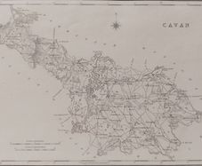 Cavan 1837 Antique Map Including Baronies