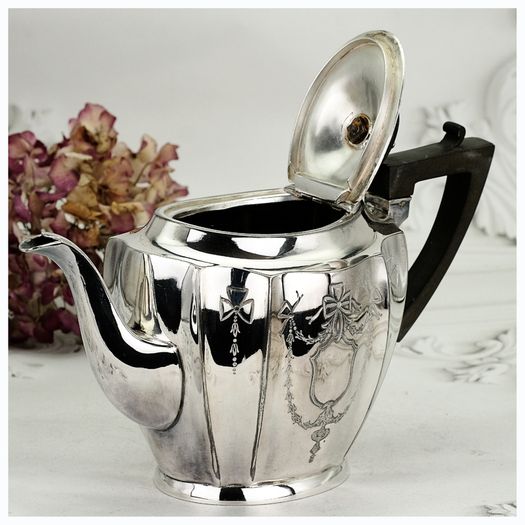 Antique Silver Plated Ornate Edwardian Tea Set