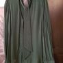 M&S green shirt, blouse, tie neck, size 8, NEW Image 8
