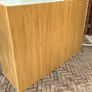 Veneered oak shelving unit with glass top Image 4