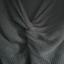 Black ribbed knit long sleeve top Image 4