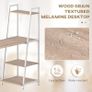 Modern Foldable Office Desk with Storage Shelf Freestanding Multi-function Computer Workstation Dining Table for Home Office (FREE POSTAGE) Image 6