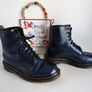 Dr Martens 1460 8 eye navy blue vintage england boots UK5 EU38 US7 Image 4