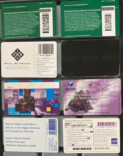 Misc. Cards X 8