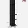 Bookcase Narrow  with 6 levels and LED lights with 25 colors, 6 brightness levels, 10 flashing modes, and 6 flashing speeds Image 4