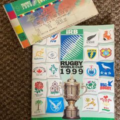 Very Rare 1999 Ireland v USA - Rugby World Cup Pool E Programme & Match Ticket
