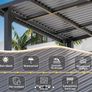 Gazebo hardtop with Galvanized Steel Sloping Roof Image 4
