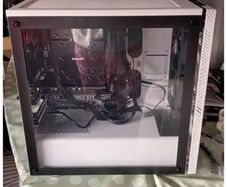 gaming pc and two monitors