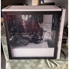 gaming pc and two monitors