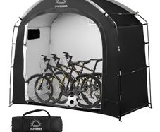 Bike Storage Tent sheds for Outdoor,Waterproof Anti-UV Bike Storage Tent Bicycle Motorcycle Shed Shelter Outdoor Backyard Steel Frame PE Cover Zipper, Cabin