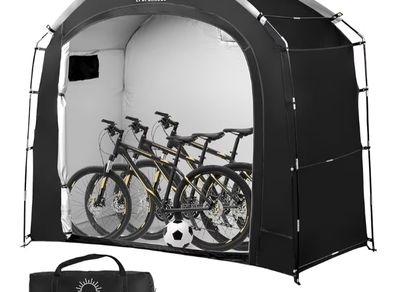 Bike Storage Tent sheds for Outdoor,Waterproof Anti-UV Bike Storage Tent Bicycle Motorcycle Shed Shelter Outdoor Backyard Steel Frame PE Cover Zipper, Cabin