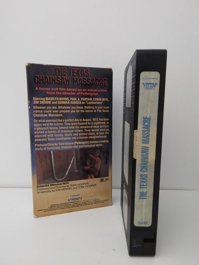 The Texas Chainsaw Massacre 1974 Rated R VHS Pal.