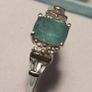 Natural Green Agate Gemstone Ring Image 2