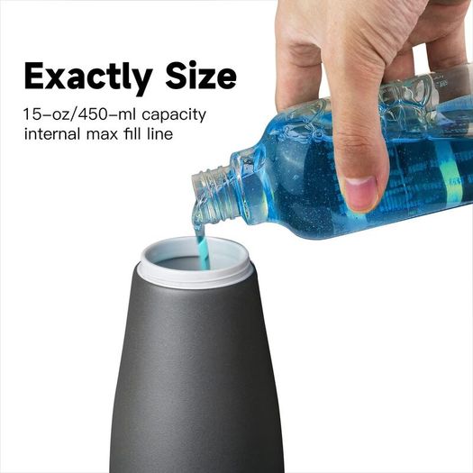 450ml Soap Dispenser Manual Pump, Stainless Steel Washing up Liquid Dispenser for Kitchen Dish