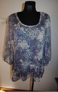 Stunning purple embroidered floral top size UK14/16 EU42/44 Postage included