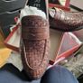 Repo Womens BNWB brown leather loafers size 39/6 Image 2