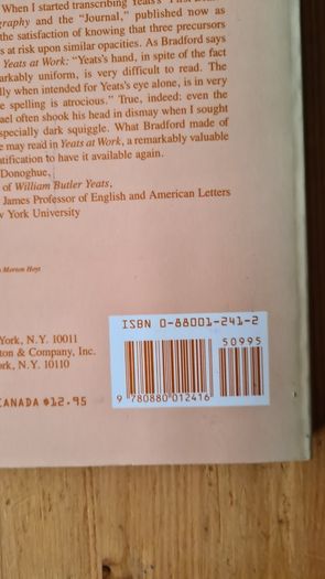 Yeats At Work. By Curtis. B. Bradford. Paperback In Very Good Condition.