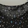 Dorothy Perkins Dress mini black with blue flowers - size 12 elastic Image 2