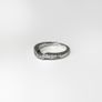 18k White Gold Band Ring with Diamonds Image 2