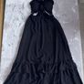 Beautiful black Halterneck Cut Out Ruffle Maxi Dress UK 10/12 Or M Image 2