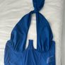 Royal Blue Halter Neck Crop Top Image 3