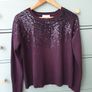 White Labels Sequin Jumper Size Uk 12 Image 6