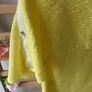 Statement bright yellow top size 10 cape effect short sleeve top Image 9