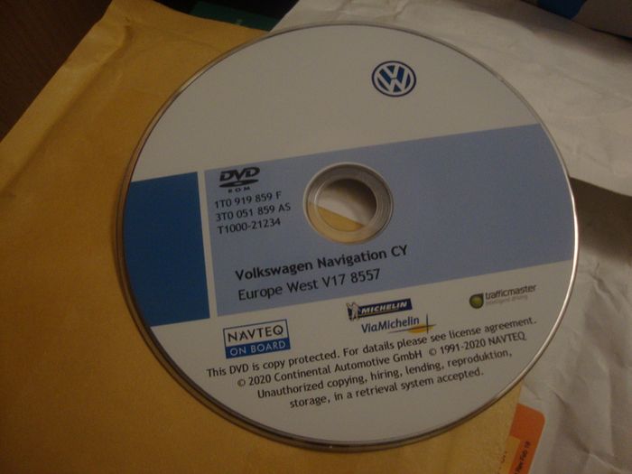 VW RNS510 Skoda Seat  navigation DVD, version 2020 Ireland UK Europe