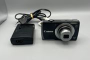 Canon PowerShot A3500 IS 16MP Digital Camera Black &amp; Silver - Full Kit