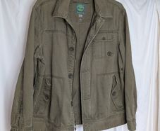 Timberland Men's Field Utility Jacket Size Large Khaki Canvas