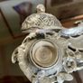 Vintage Art Nouveau Style Inkwell with Pen Tray Ink Pot Insert and Glass Dip Pen Image 5