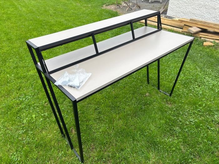 Wade Logan Aires Split Level Mocha Study Desk - 124cm