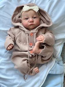 Reborn Baby Dolls Girls 45CM Realistic Newborn Babies Silicone Baby Doll That Look Real Lifelike Preemie Baby Dolls Soft Baby Toys for Girls (FREE POSTAGE)