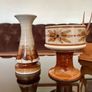 Vintage Set Jersey Pottery Planter Vase and Posy Vase Hand Painted 1970s Image 2