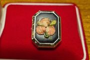 Vintage Floral Embroidery Brooch