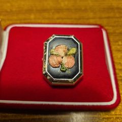 Vintage Floral Embroidery Brooch