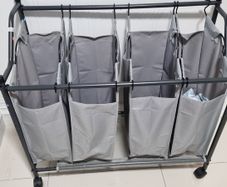 Laundry basket with wheels