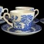 Vintage English Ironstone "Old Willow" Tea Set Image 2