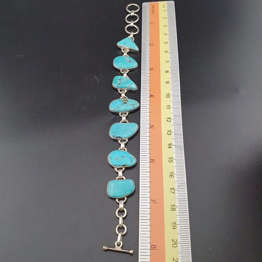 Stunning Arizona Turqouise with Sterling 925 Silver Bracelet