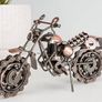 Signstek Vintage Handcrafted Iron Motorbike Model with Chainwheel as Collectible Art Sculpture for Motorcycle Lovers, Bronze Tone Metal Image 5