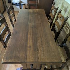 Wooden kitchen table and chairs