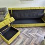 Yadhi 3-4 Seater Sofa Bed + Matching Pouffe  Lime Image 3
