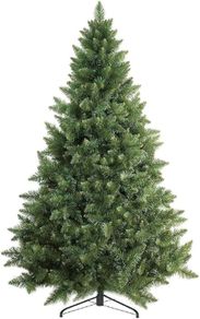 Christmas Decorations - 6ft/72inch Artificial Canadian Fir Full Bodied Pop-up Christmas Tree w/1200 Tips, Perfect Christmas Trees with Metal Stand for Home & Office, Compact and Easy to Store