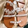 Womens Lace Flat Sandals Size 43 Image 5
