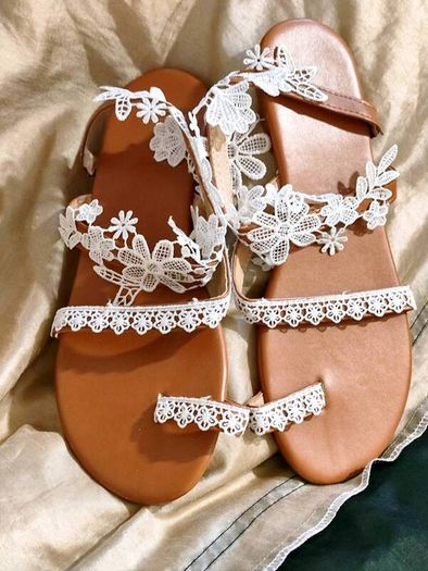 Womens Lace Flat Sandals Size 43