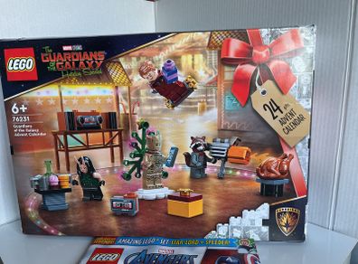 Lego Marvel Avengers Guardians of the Galaxy Advent Calendar 76231 from 2022 + Magazine with Star Lord and Speeder