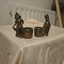 Vintage Pair of Metal Dutch Boy & Girl candle holders Image 2