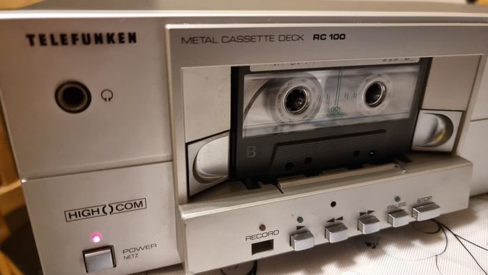 From 1983 Telefunken RC100 tape deck, good condition.