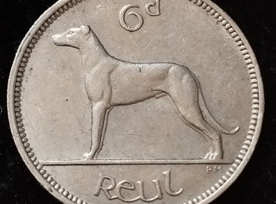 Ireland - 1948 - 6 Pence - Wolfhound - KM.13a - [797]